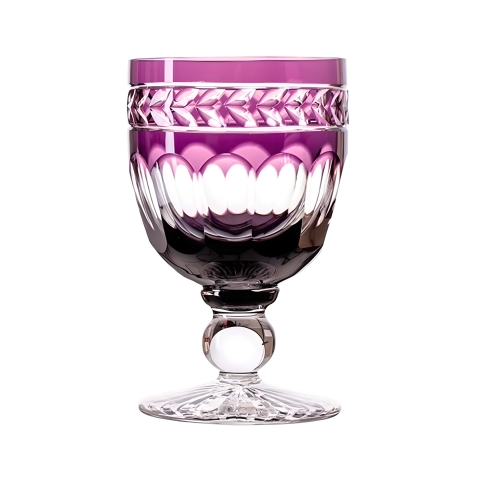 Taça Cristal Lapidado P/água Laranjeiras Mozart 450ml Ametista