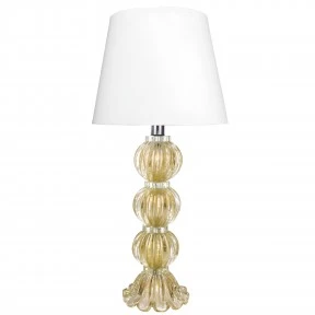 Abajur Murano Versailles Cristal C/Ouro 24k