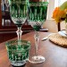 Taça Cristal Lapidado 68 P/Agua Verde Escuro Mozart 350ml