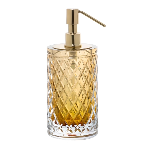 Porta Sabonete Liquido Murano Lush Ambar e Dourado