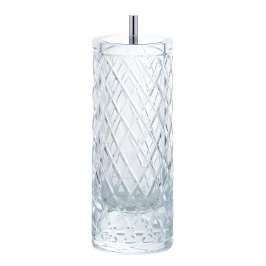 Porta Escova Murano Lush Cristal e Prata