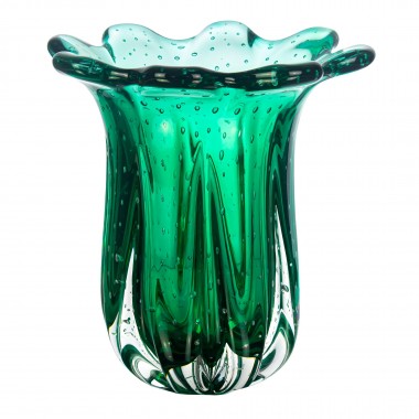 Vaso Murano Everest Verde Folha