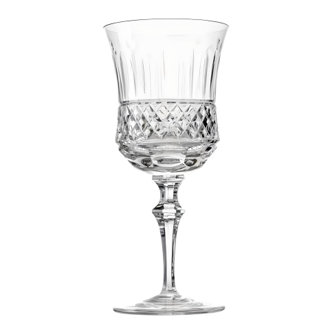 Taça Cristal Lapidado 69 P/Vinho Tinto Incolor Mozart 340ml