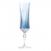 Taça Cristal Lapidado 66 P/Champagne Azul Claro 210ml