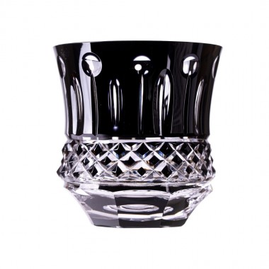 Copo Cristal Lapidado Mozart Whisky Preto 325ml