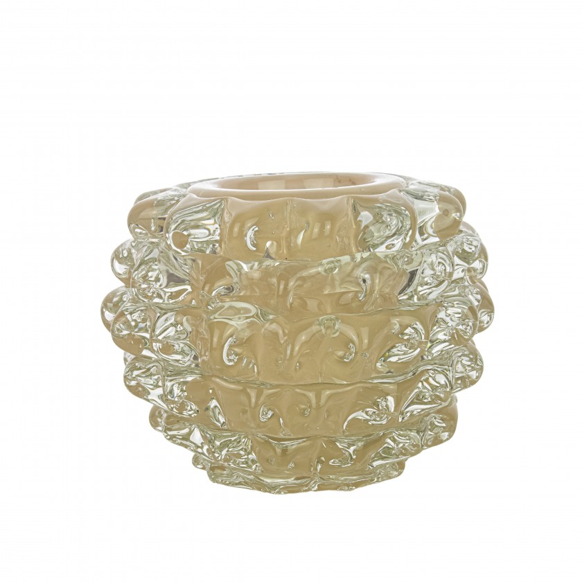 Cachepot Murano Milão Champagne Cachepot Murano Milão Champagne
