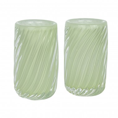 Kit 2 Vasos Murano Grace Pistache
