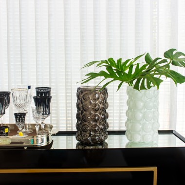 Vaso Murano Moab Quartzo Perola