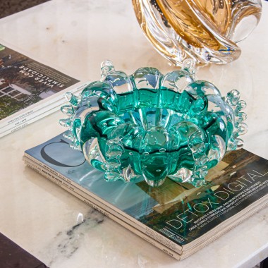 Cachepot Murano Psyri Verde Folha