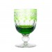 Taça Cristal Lapidado P/água Laranjeiras Mozart 450ml Verde Claro