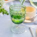 Taça Cristal Lapidado P/água Laranjeiras Mozart 450ml Verde Claro