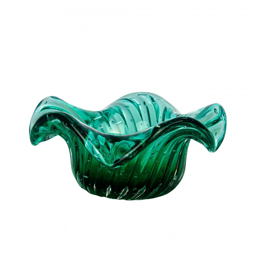 Cachepot Murano Bompietro Verde Folha Cachepot Murano Bompietro Verde Folha