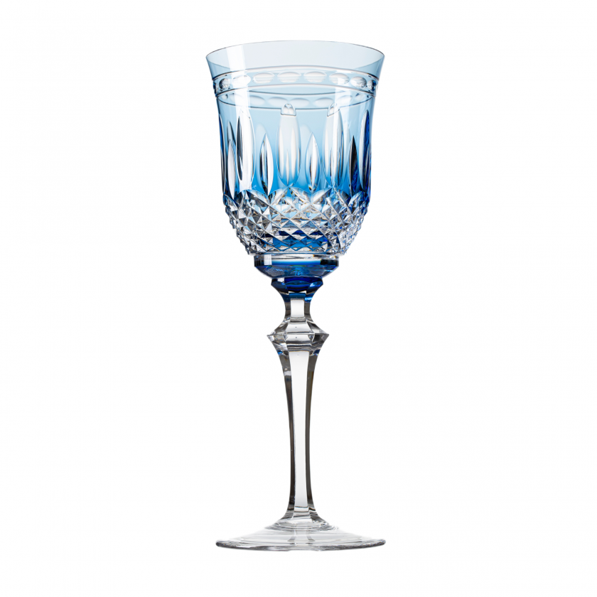 Taça Cristal Lapidado 68 P/Vinho Tinto Azul Claro Mozart 300ml Taça Cristal Lapidado 68 P/Vinho Tinto Azul Claro Mozart 300ml