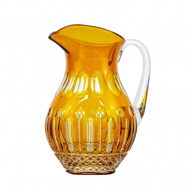 Jarra de Cristal Lapidado 69 Amarelo