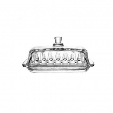 Kit 4 Pcs de Cristal(queijeira - Manteigueira - Açucareiro - Leiteira) de Cristal Radial
