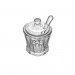 Kit 4 Pcs de Cristal(queijeira - Manteigueira - Açucareiro - Leiteira) de Cristal Radial