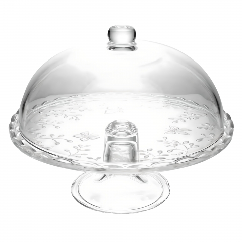 Prato P/Bolo de Cristal New Butterfly