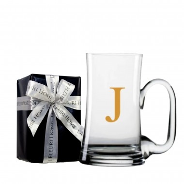 Caneca de Cristal para Chope Iniciais Personalizadas