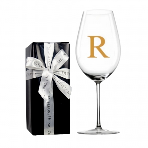 Taça de Cristal para Vinho Iniciais Personalizadas