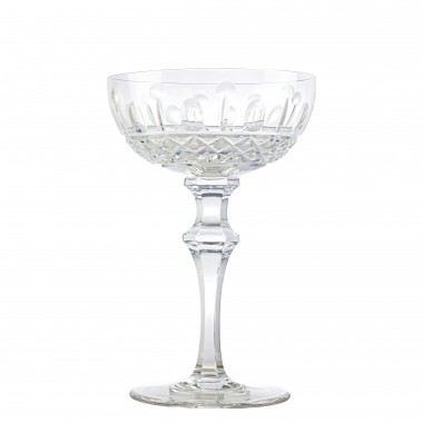 Taça de Cristal Lapidado 69 P/Champagne Coupe Vintage Incolor