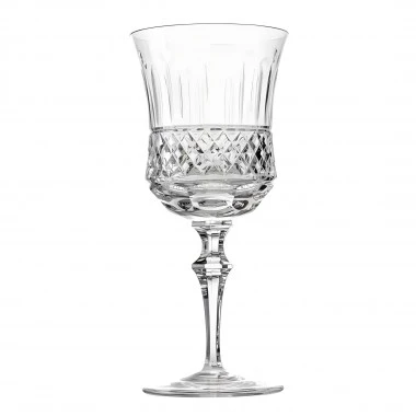 Taça Cristal Lapidado 69 P/água Incolor Mozart 370ml