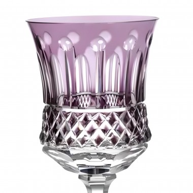 Taça Cristal Lapidado 69 P/água Ametista Mozart 370ml