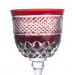 Taça Cristal Lapidado 78 P/água Vermelho
