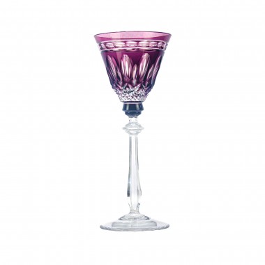 Taça de Cristal P/Licor Lapidado 68 Colombia Ametista