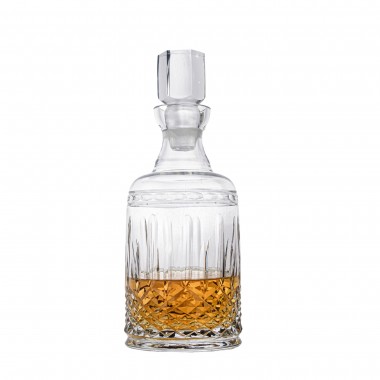 Garrafa P/ Whisky de Cristal 720ml Lapidado 68 Incolor