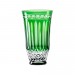 Copo Cristal Lapidado 68 Long Drink Verde Escuro