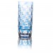 Copo Cristal Lapidado Cuba Libre Mozart 420ml Azul Claro