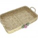 Cesta Taboa Aplique com Floral