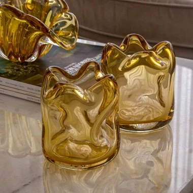 Cachepot Murano Dalia Ambar