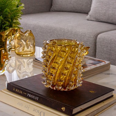Vaso Murano San Polo Pp Ambar