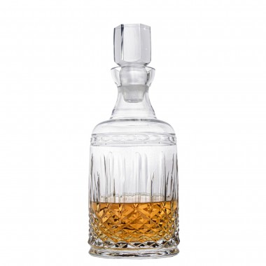 Garrafa P/ Whisky de Cristal 720ml Lapidado 68 Incolor