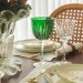 Kit de 6 Taças de Cristal Lapidado 66 P/Agua Verde Escuro