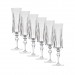 Kit 6 Taças de Cristal Lapidado P/Champagne Incolor 210ml