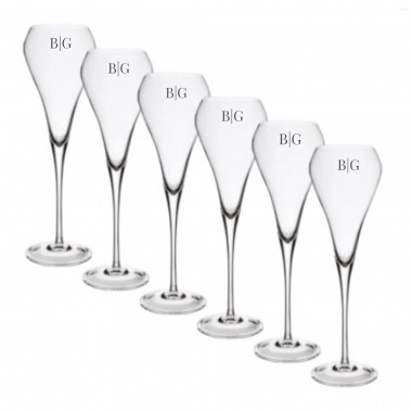 Kit 6 Taças de Cristal P/Champagne Belle Epoque 250ml