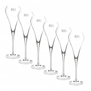 Kit 6 Taças de Cristal P/Champagne Belle Epoque 250ml
