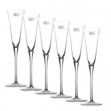 Kit 6 Taças Cristal P/Champagne Incolor 150ml