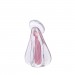 Imagem Mini Santa Cristal Murano Jade Rosa