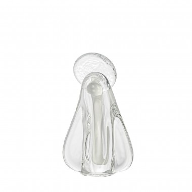 Imagem Mini Santa Cristal Murano Quartzo Perola
