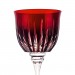 Taça de Cristal Lapidado 66 P/Agua Vermelho