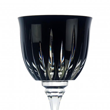 Taça de Cristal Lapidado 66 P/Vinho Tinto Preto