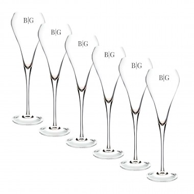 Kit 6 Taças de Cristal P/Champagne Belle Epoque 250ml