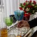 Kit 6 Taças Cristal Lapidado 66 P/Vinho Sonata Colorida