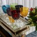 Kit 6 Taças Cristal Lapidado 66 P/Vinho Sonata Colorida