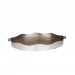 Bandeja Galeria Lisa Oval Média Aço Inox com Fundo de Madeira St James