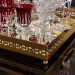 Bandeja Ouro 24k Retangular Galeria Grande Cross e Fundo Espelho St James
