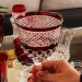Taça Cristal Lapidado 78 P/água Vermelho